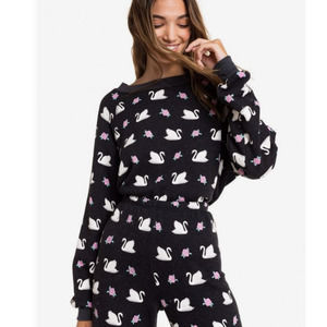 Wildfox Swan Song Sommers Crew Neck Sweatshirt Sz S